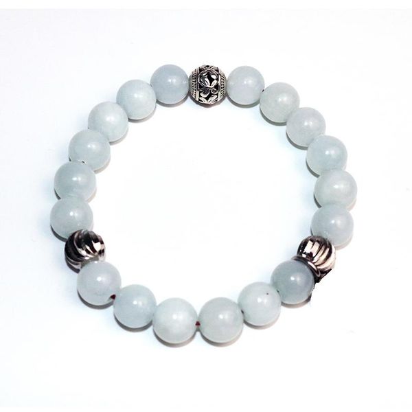 

charm bracelets natural opal beads crystal fashion women bracelet stainless steel accessories braceletes for men bb-050, Golden;silver