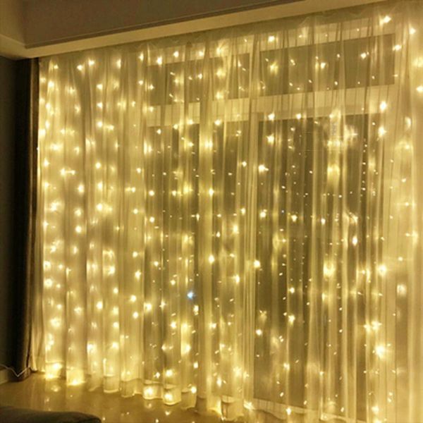 

strings curtain led lights decoration stree lamp 220v 110v power garland christmas party navidad wedding fairy decor for bedroom