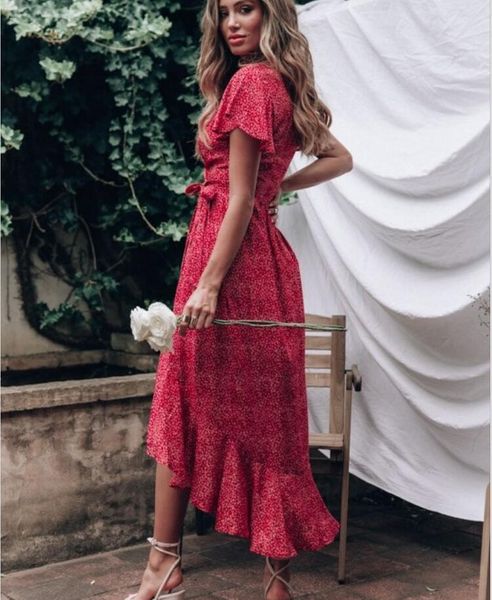 

summer lace 2019 print up high waist chiffon dress, White;black