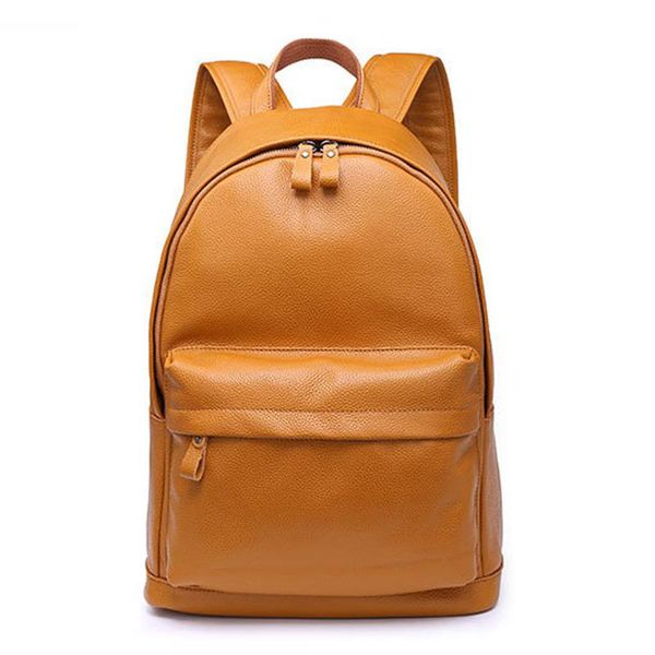

backpack 100% genuine leather men backpacks fashion real natural student boy business lapschool bag