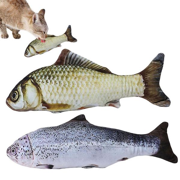 

cat toys 2pcs 3d simulation fish shape pet toy bite resistant catnip chew interaction training supplies