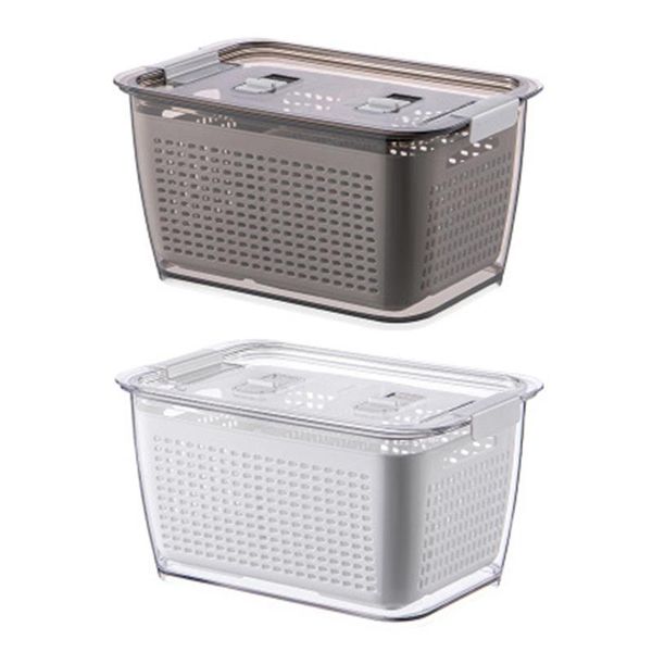 

storage bottles & jars p8de kitchen box refrigerator keep fresh vegetable fruit drain basket