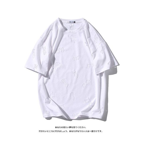 

summer short sleeves harajuku korea fashion t-shirt streetwear black white hip hop rock punk men's tees tshirt clothes t-shirts, White;black