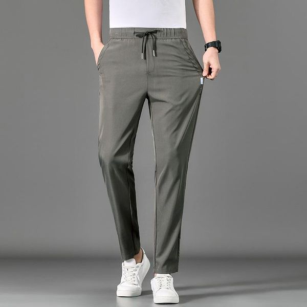 

men's pants drawstring elastic-waist men stretchy lightweight joggers quick dry breathable sports trousers man black gym clothing 4xl