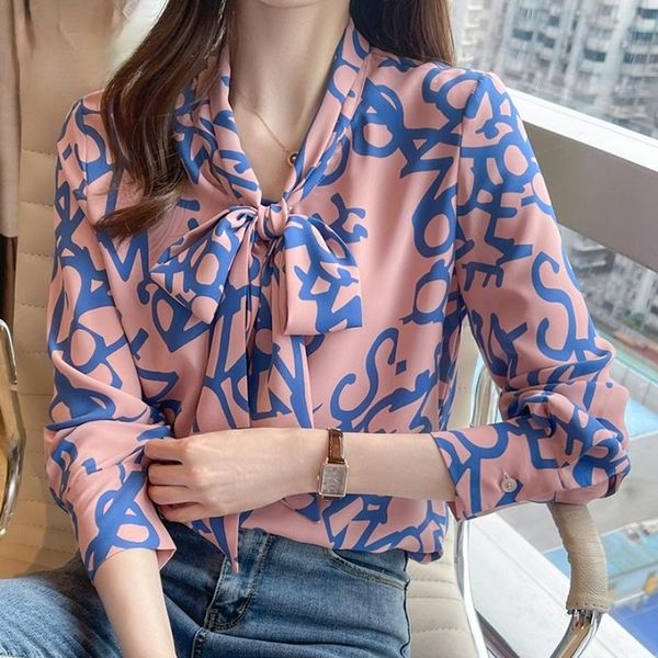 

women's blouses & shirts wholesale 2021 spring summer autumn fashion casual chiffon women shirt woman female ol long sleeve vy1318, White