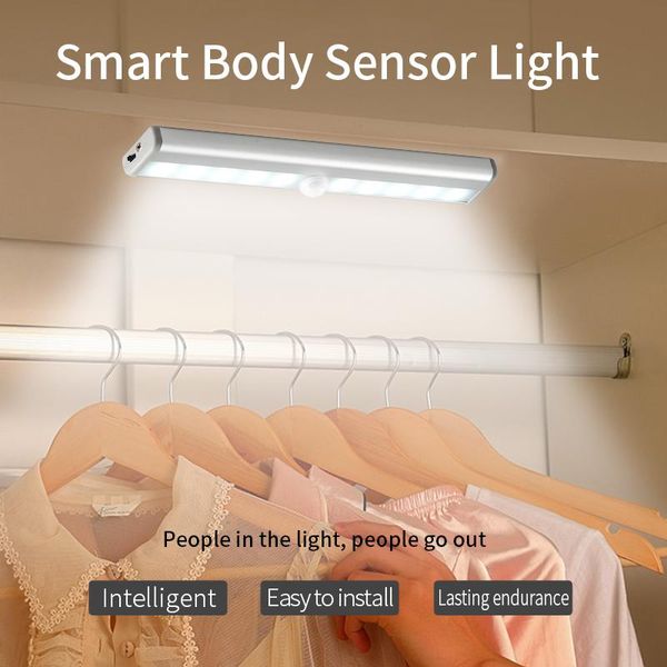 

body-sensing led night light, rechargeable closet light cabinet