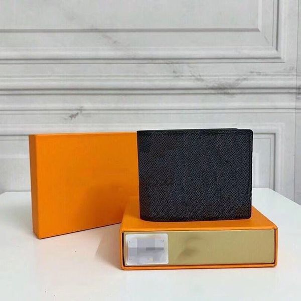 

fashion men's designer purses billfold wallet paris plaid style designers mens women purse luxury wallets handbag with box, Red;black