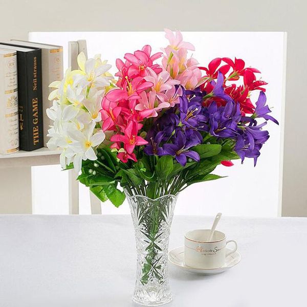 

decorative flowers & wreaths narcissus 10 forks 30 sayyli bunch of fake home decoration flower silk lily simulation bouquet