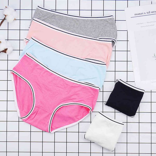 

3 pcs lot random underwear women cotten color mixing lingerie femenina bargain price briefs girls panties wholesale, Black;pink