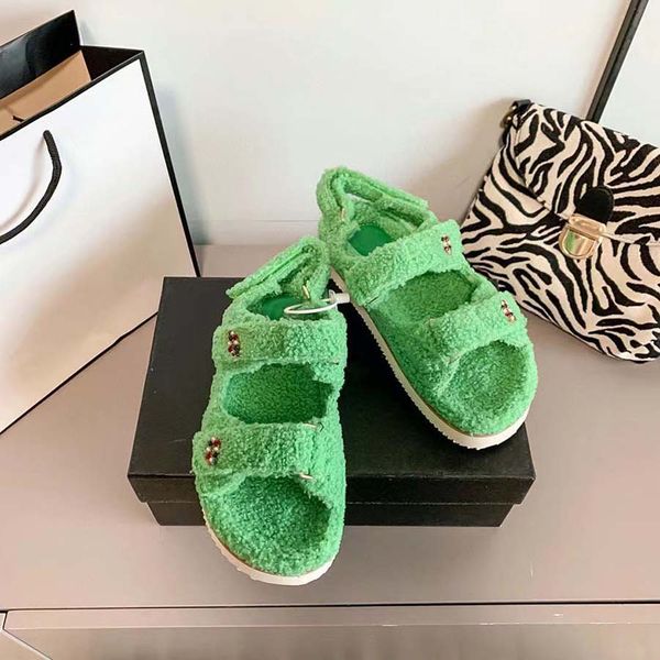 

luxury brand sandals designer slippers slides floral brocade genuine leather flip flops women shoes sandal 09, Black