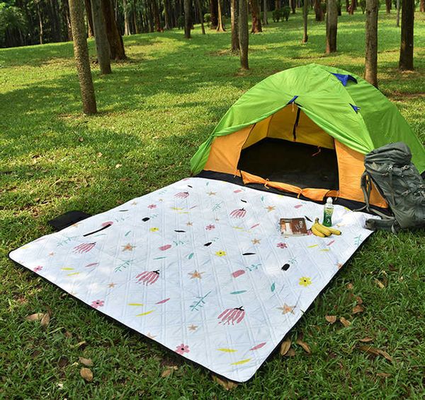 

outdoor damp proof picnic mat waterproof beach tent folding sleeping, Blue