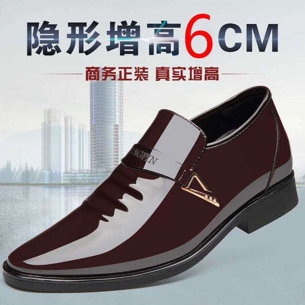 

business ess leather shoes spring and autumn patent bright pointed men's fashion british, Black