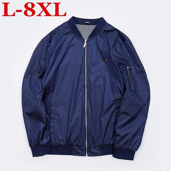 

men's jackets plus size 8xl 7xl spring autumn casual solid fashion slim bomber jacket men overcoat baseball streetwear, Black;brown