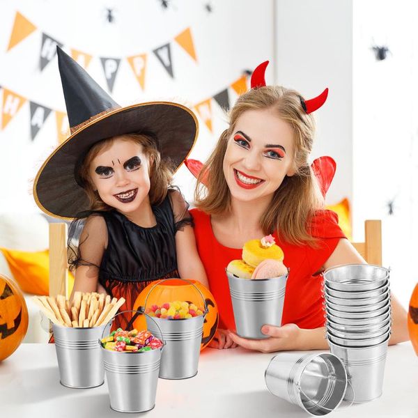 

gift wrap toyvian 12pcs metal buckets mini tinplate bucket icing french fries candies tin pails