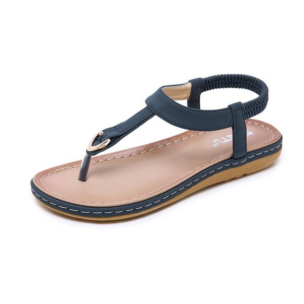 

summer woman fashion sandals rhinestone flip-flops women casual beach shoes soft bottom comfortable wedge, Black
