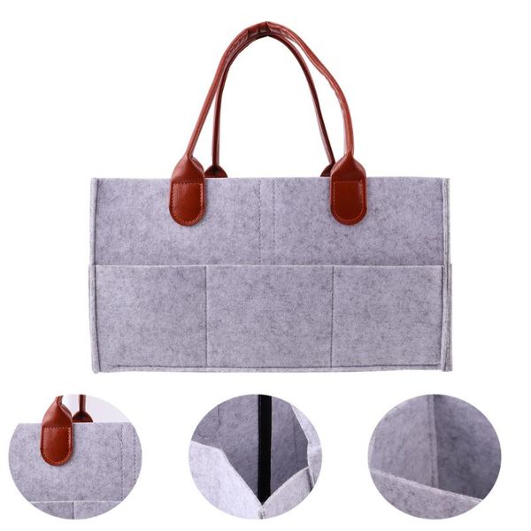 

diaper bags 1 pc felt mommy bag multifunction portable light grey baby caddy nursery tote storage basket for travel car