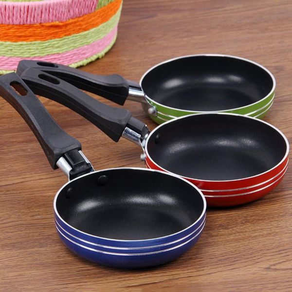 

pans 1pc mini fried eggs saucepan small frying pan flat non-stick cookware roasting kitchen random color