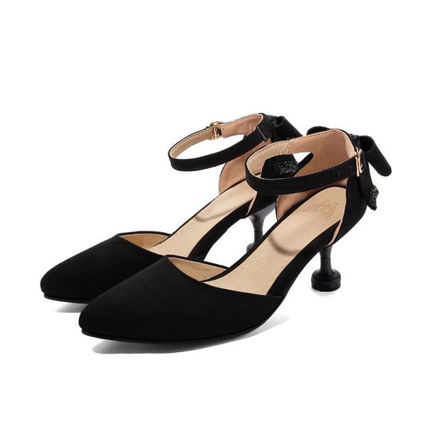 

dress shoes big size pointed stiletto ladies high heels women woman pumps, Black