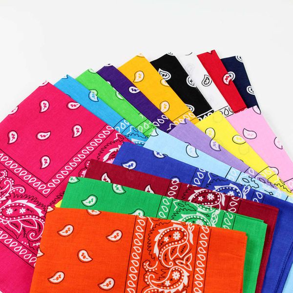 

handkerchief bandana cashew flower hip hop headband cotton print handkerchief, White