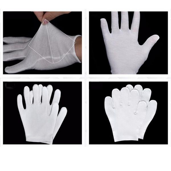 

disposable gloves 6 pairs white inspection cotton work jewelry lightweight hight quality gardening