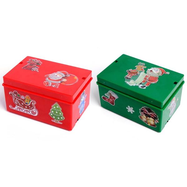 

party favor christmas electric music box singing santa claus with dance children xmas gift flashing color projection home ornament