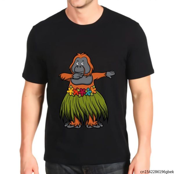 

men's t-shirts aboriginal orang utan jungle animals monkey dancin novelty t-shirt, White;black