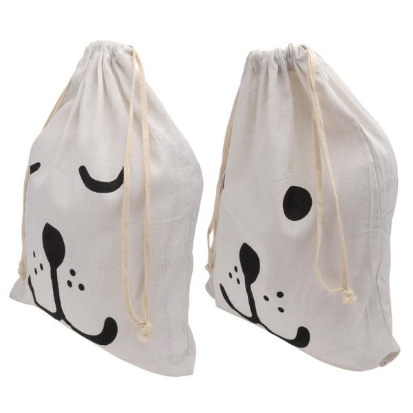 

storage bags 2pcs dust-proof shoes household travel (black, beige)
