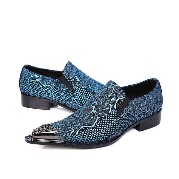 

dress shoes christia bella handmade large size pointed toe men banquet party suit snakeskin grain leather 220223, Black