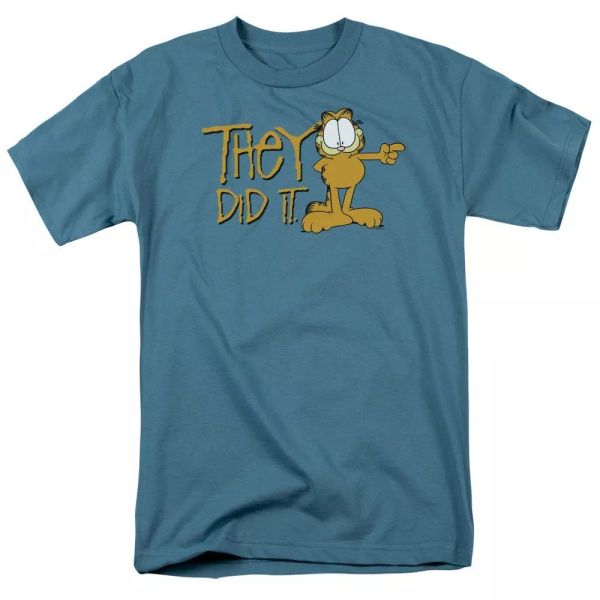 

garfield they did it t-shirt sizes s-3x new, White;black
