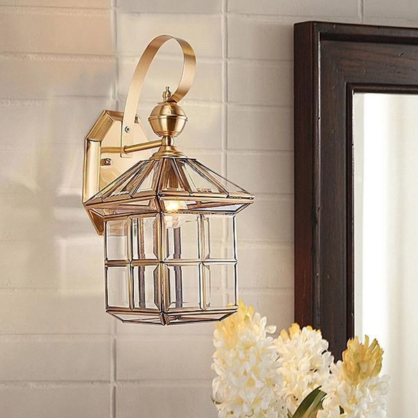 

wall lamp copper light sconce e27 brass modern for bedroom dinning room restroom el home decoration mounted lamps