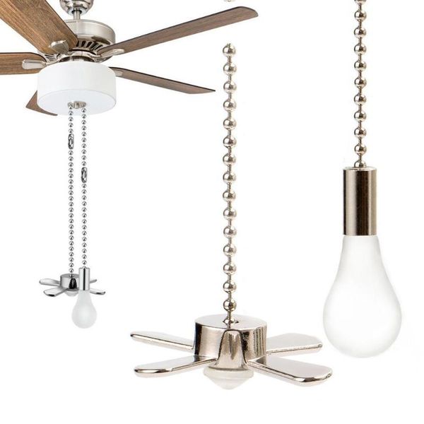 

decorative objects & figurines 2pcs/set durable metal retro ceiling fan pulls lamp chain extender home decor