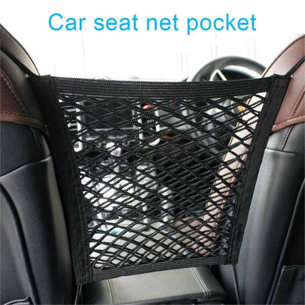 

car organizer seat mesh storage cargo net pockets luggage hook pouch holder trunk