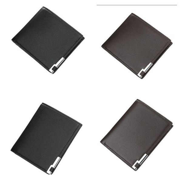 

wallets 2 style ultra-thin short for men m6cc, Red;black
