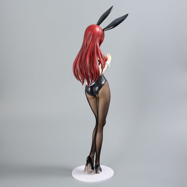 Anime Figura Sexy Fairy Tail Erza Scarlet Bunny Ver.Figura de ação em pvc pintada em escala 1/4, modelo colecionável, boneca de brinquedos, 47 cm