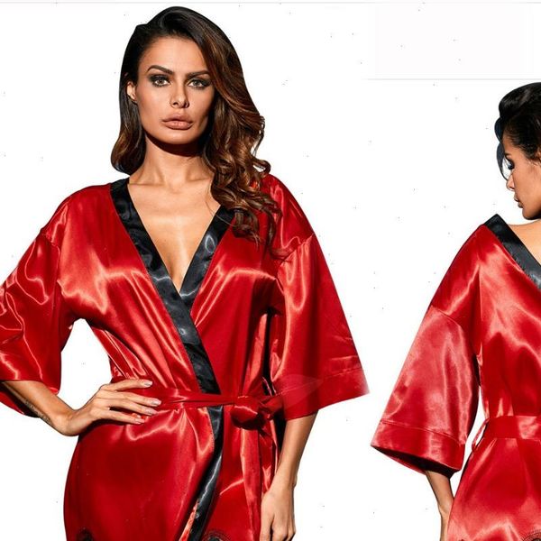 

lingerie lace nightshir pajamas women sleepwear nightgown nightclothes sleep lounge night dress, Black;red