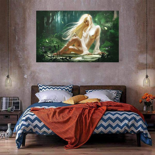 Pintura a óleo da menina nua em canvas Home Decor Handcrafts / HD Imprimir personalização da imagem da arte da parede é aceitável 21060205