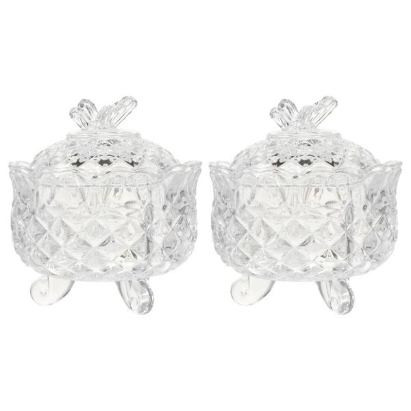

storage bottles & jars 2 pcs butterflies shape candy jar glass container sugar canister
