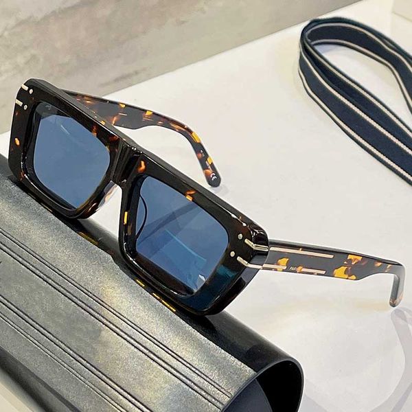 

22ss official latest spring fashion design sunglasses signaturn s2u square plate frame full of individual popular style outdoor uv400 eyewea, White;black