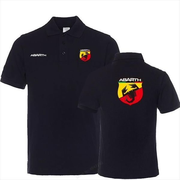 

sixteen colours summer male mens polos car fans abarth shirt brands short sleeve casual solid color clothes, White;black