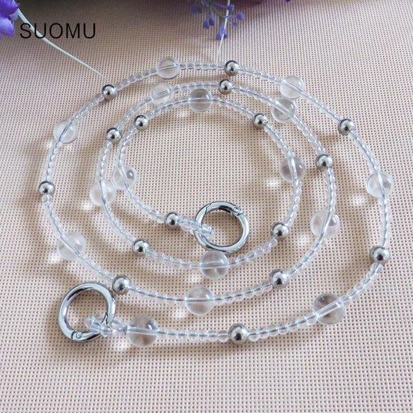 

bag parts & accessories designer beading clear pearls chain strap gold silver metal for handbag replacement hardware quality, Black
