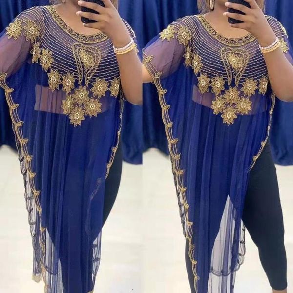 

ethnic clothing style classic design african women dance dashiki net cloth lace sequins nail bead loose irregular dress size ebwy, Red