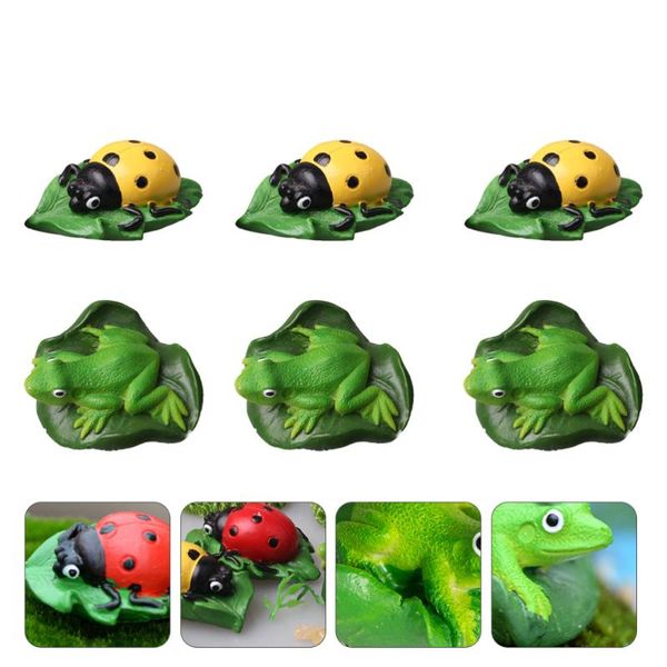 

6pcs aquarium animal landscaping decorations vivid model adornments