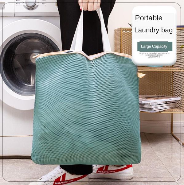

carry laundry bag for washing machine anti-deformation high capacity portable mesh bags dirty clothes