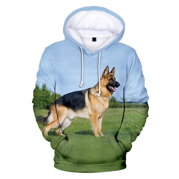 

men's hoodies & sweatshirts german shepherd 3d men/women 2021 arrival fashion hoody casual, Black