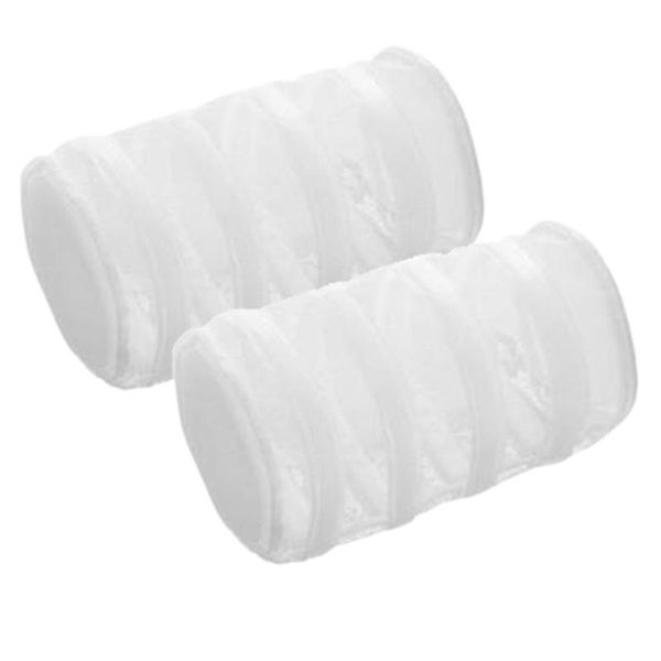 

white mesh laundry bag protection washing household drying sports shoes storage hanging bags