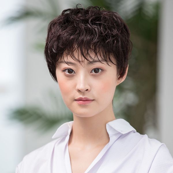 

film and television stage women's performance mechanism of chemical fiber wig, Black;brown