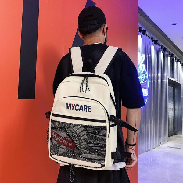 

men backpack 2021 fashion school bag for teenage backpacks shoulder travel male rucksack mochila