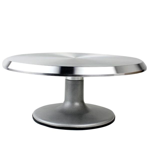 

baking tool alloy mounted cream cake turntable rotating table stand base turn around decorating silver metal & pastry tools
