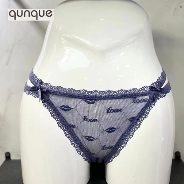 

women's panties mesh letter lace transparent mid rise briefs y2k cueca moda intima see through calcinha feminina underwear women, Black;pink