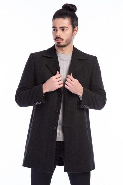 

men's jackets dewberry male anthracite overcoat-1020001 p8319.., Black;brown